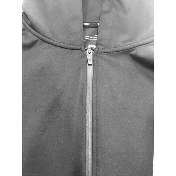 Squat Wolf NWOT DO-KNOT HOODIE ONYX Black Size Small Full Zip Cropped Hoodie - Picture 6 of 12